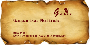 Gasparics Melinda névjegykártya