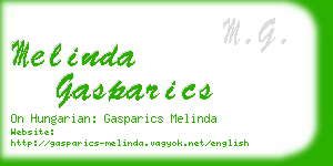 melinda gasparics business card